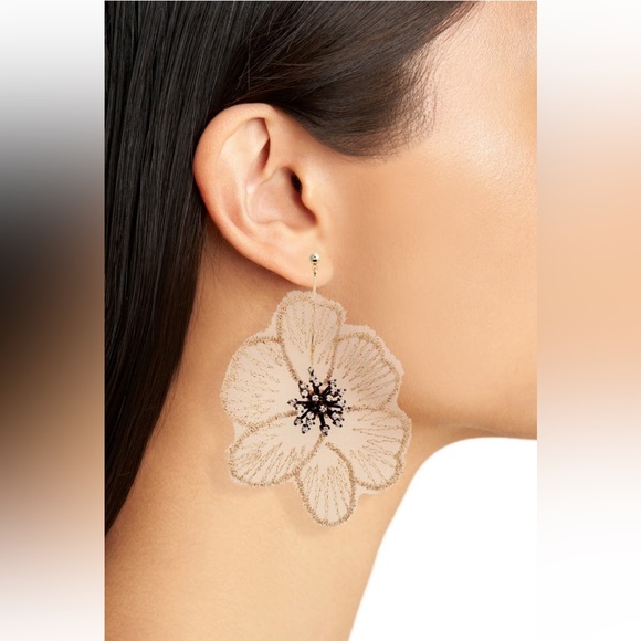 EUC Serefina Flower Statement Drop Earrings from Nordstrom. GORGEOUS!! - Picture 1 of 5